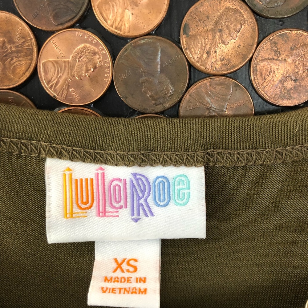 LuLaRoe Carly Olive Dress - Picture 3 of 5